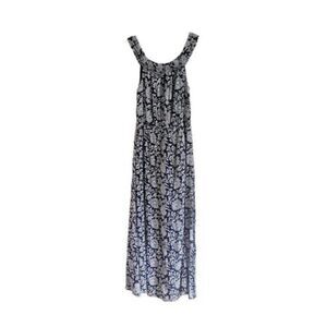 AFFECTION Tiered Boho Prairie Dress Blue  Sleeveless Maxi Size Medium